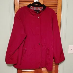 Nautica Women's Deep Red Utility Jacket